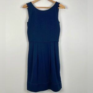 Diane von Furstenberg Women’s 2 Wool Blend Dress Sleeveless Navy Blue Pockets